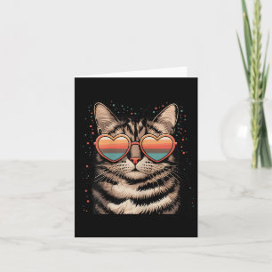 Retro-Katze mit Schlaftabletten Liebe des Herzens Karte