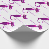 Retro-Katze Mitte des Jahrhunderts niedlich gurt Geschenkpapier (Ecke)