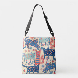 Retro-Katze-Tasche Tragetaschen Mit Langen Trägern