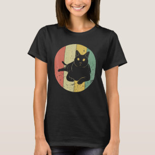 Retro-Katze Vintage-Katze Geist Haustier Tier 70er T-Shirt