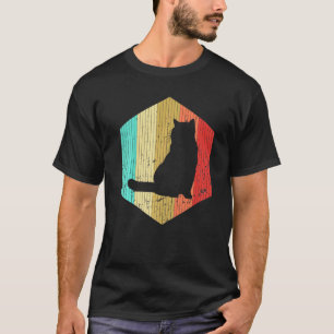 Retro-Katze Vintage-Katze Silhouette Kätzchen Tier T-Shirt