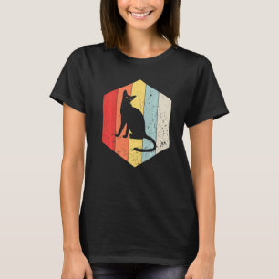 Retro-Katze Vintage-Katze Silhouette Kätzchen Tier T-Shirt
