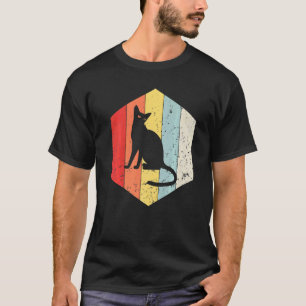 Retro-Katze Vintage-Katze Silhouette Kätzchen Tier T-Shirt
