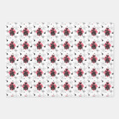 Retro Katzen Atomische Sternexplosion Moderne Mitt Geschenkpapier Set (Vorderseite)