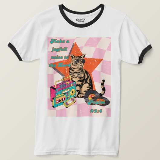 Retro-Katzen-Bibelvers-T-Shirt Unisex T-Shirt (Design vorne)