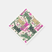 Retro-Katzen-Design Serviette (Ecke)