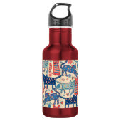 Retro Katzen Edelstahlflasche (Vorderseite)