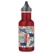 Retro Katzen Edelstahlflasche (Links)