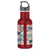 Retro Katzen Edelstahlflasche (Rückseite)