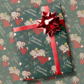 Retro Katzen in Strümpfen Mitten Weihnachten Vinta Geschenkpapier