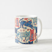 Retro-Katzen  Kaffeetasse (VorderseiteRechts)