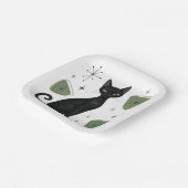 Retro-Katzen-Papierteller Pappteller (Gewinkelt)