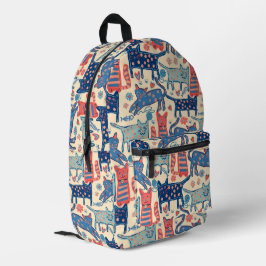 Retro-Katzen-Rucksack Bedruckter Rucksack