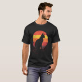 Retro-Katzen-Silhouette T-Shirt (Vorne ganz)