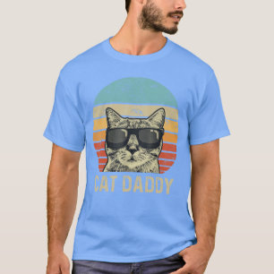Retro-Katzen-Sonnenbrille für Katzen-Papa Cooler K T-Shirt