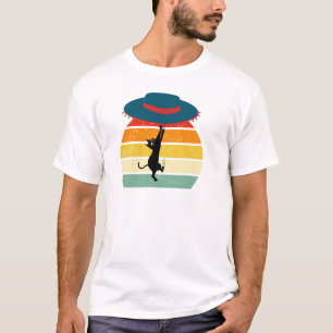 Retro-Katzen-Sonnenuntergang Vintage-Katzenliebhab T-Shirt