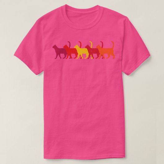 Retro-Katzen T-Shirt (Design vorne)