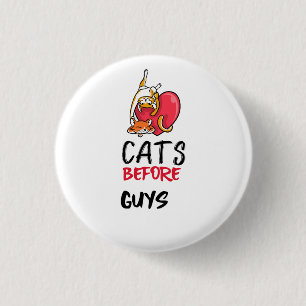 Retro-Katzen vor Typ Funny Cat Quote T-Shirt Button