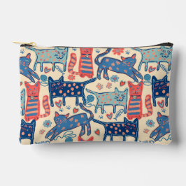 Retro-Katzen  Zubehörtasche