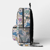 Retro-Katzendesign Bedruckter Rucksack (Rechts)