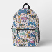 Retro-Katzendesign Bedruckter Rucksack (Vorderseite)