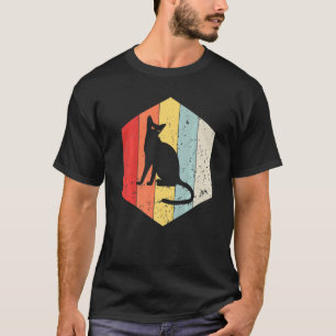 Retro Katzenkatze Vintag Katzenjunge Silhouette Kä T-Shirt