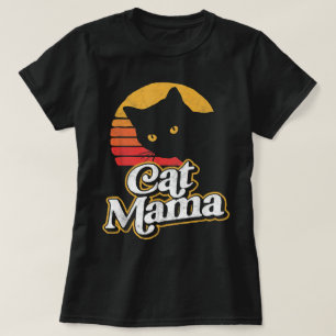 Retro-Katzenmama Vintage-Design T-Shirt