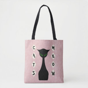Retro KatzenMeow Mittler-Jahrhundert-Modern Tasche