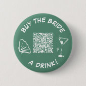 Retro Kauf der Braut ein Getränk Button Venmo (Vorderseite)