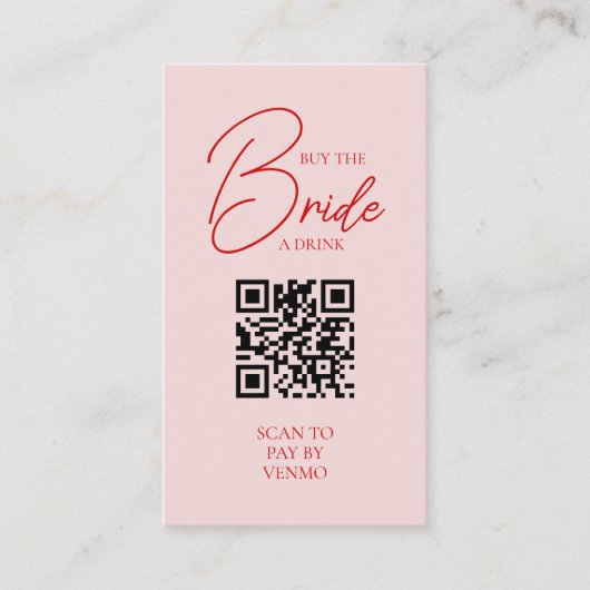 Retro Kaufen Sie die Braut einen Drink Bachelorett Begleitkarte (Vorderseite)