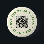 Retro Kaufen Sie die Braut einen Drink Junggeselin Button<br><div class="desc">Mit diesem Retro Buy the Bride a Drink Junggeselinnen-Abschied QR Button bringen Sie eine moderne Touch in die Bachelorette der Braut. Dieser Knopf verbindet nahtlos Vintage Ästhetik mit zeitgenössischer Drehung und zeigt ein stilvolles blaues Design und einen anpassbaren QR-Code. Die Essenz der Retro-Vibes mit einem modernen Rand zu erfassen, macht...</div>