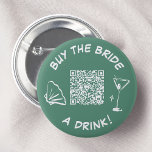 Retro Kaufen Sie die Brücke ein Getränk-Taste Venm Button<br><div class="desc">Dieses skurrile Knopfdesign beinhaltet eine spielerische "Buy the bride a drink!"-Nachricht, ein stilvolles Cocktailglas und einen praktischen QR-Code für einfaches Gießen. Dieser grüne Knopf eignet sich perfekt für Junggeselinnen-Abschiede oder Brautpartys und sorgt für jede Feier mit einer Touch Spaß und Spannung. Zeigen Sie Ihre Unterstützung für die Braut und machen...</div>