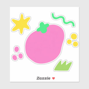 Retro-Kawaii-Aufkleber-Packung Aufkleber