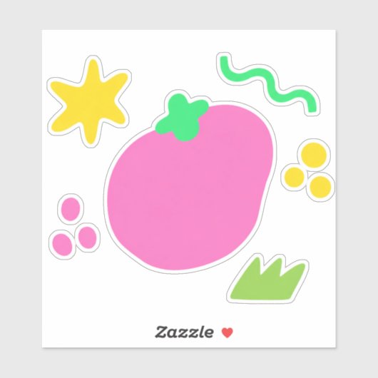 Retro-Kawaii-Aufkleber-Packung Aufkleber (Blatt)