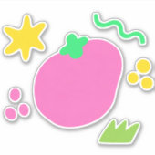 Retro-Kawaii-Aufkleber-Packung Aufkleber (Vorderseite)