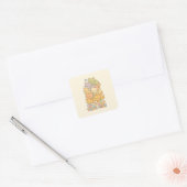 Retro Kawaii Cat Stack Holografischer Sticker (Umschlag)