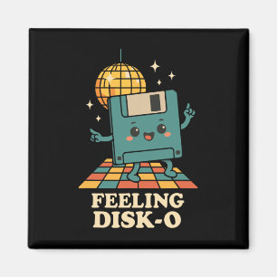 Retro Kawaii Diskette Retro-Tech-Scherz 80er 90er Magnet