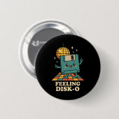 Retro Kawaii Diskette Retro-Tech-Witz 80er 90er D Button (Vorne & Hinten)