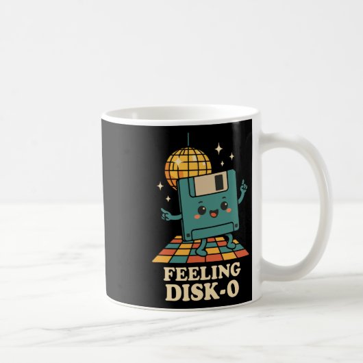 Retro Kawaii Diskette Retro-Tech-Witz 80er 90er D Kaffeetasse (Rechts)