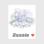 Retro Kawaii Nostalgia – Custom-Cut Vinyl Sticker (Blatt)