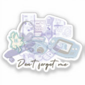 Retro Kawaii Nostalgia – Custom-Cut Vinyl Sticker (Vorderseite)