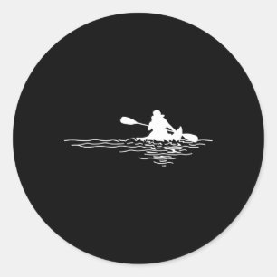 Retro Kayak Boat Lover Kanufahren Kayaking Paddlin Runder Aufkleber