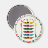 Retro Kayak Vibes Kayaking Magnet (Vorderseite/Rückseite)