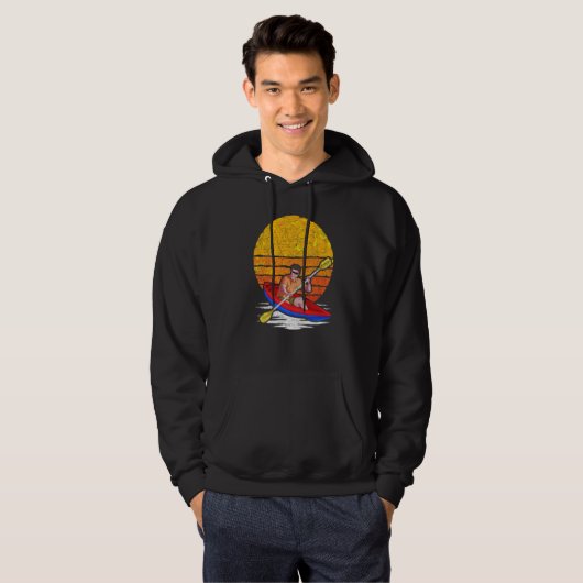 Retro Kayaking Hoodie (Vorne ganz)