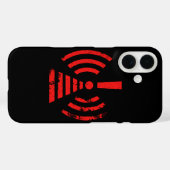 Retro Keep Back Energy Warning Symbol Case-Mate iPhone Hülle (Rückseite (Horizontal))