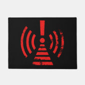 Retro Keep Back Energy Warning Symbol Fußmatte (Vorderseite)