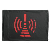 Retro Keep Back Energy Warning Symbol Kissenbezug (Rückseite)