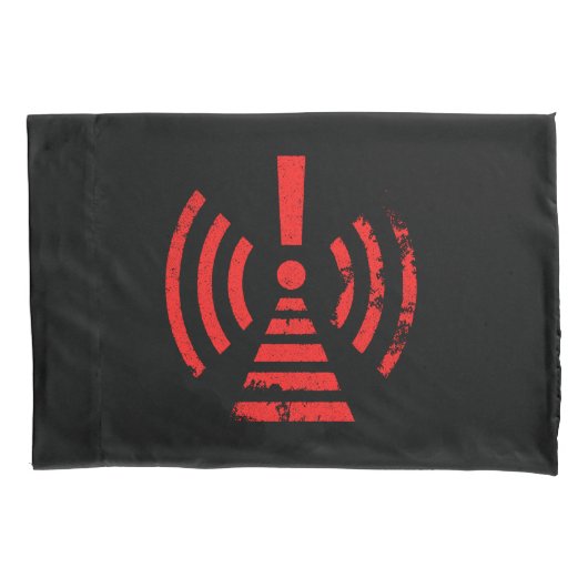 Retro Keep Back Energy Warning Symbol Kissenbezug (Vorderseite)