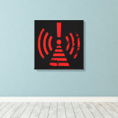 Retro Keep Back Energy Warning Symbol Leinwanddruck (Insitu (Holzboden))