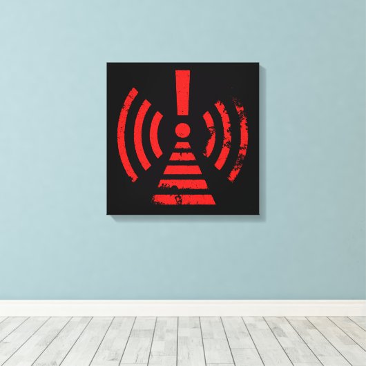 Retro Keep Back Energy Warning Symbol Leinwanddruck (Insitu (Holzboden))